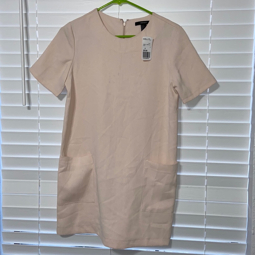Forever 21 Blush Pocket Shirt Dress
